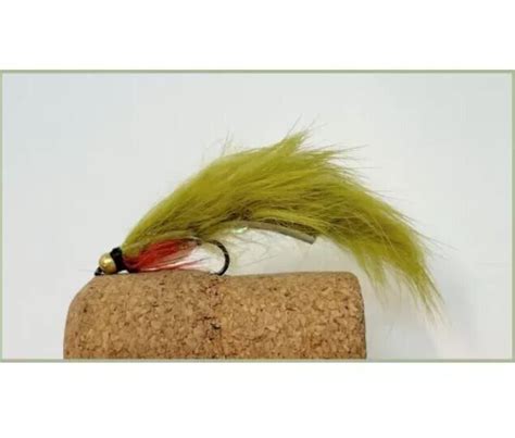 Zonker flies, 3 Per Pack Barbless Goldhead Olive Zonker, Size 10, Trout ...