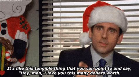 The True Spirit Of Christmas GIF - Michaelscott Theoffice Stevecarrell GIFs | Say more with Tenor