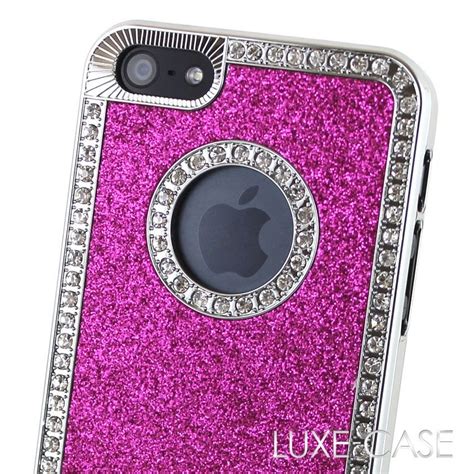 Sparkling Nights Hot Pink Glitter Rhinestone iPhone 5/5S Case - Luxe-Case | Glitter iphone 6 ...