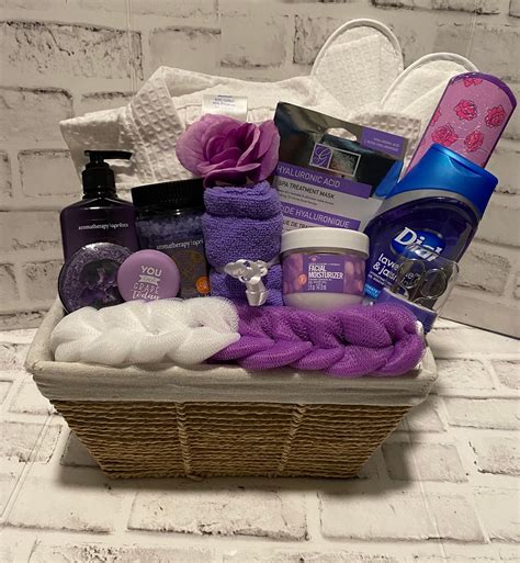 Lavender Aromatherapy Gift basket Spa Basket Mothers day | Etsy