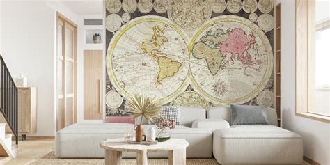 Antique World Map Wallpaper - Shop Now at Happywall