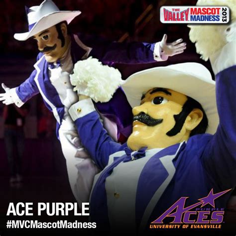 Meet Ace Purple, the mascot from the University of Evansville. http ...