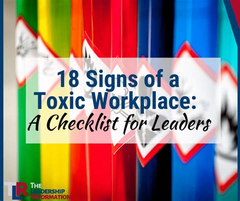 18 Signs of a Toxic Workplace: A Quick Checklist for Leaders