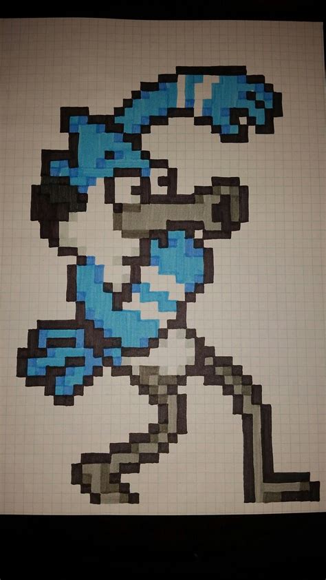 Mordecai pixel art | Dibujos sencillos, Dibujos en cuadricula ...