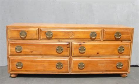 Vintage Henredon Furniture Seven Drawer Pine Wood Dresser | Henredon ...