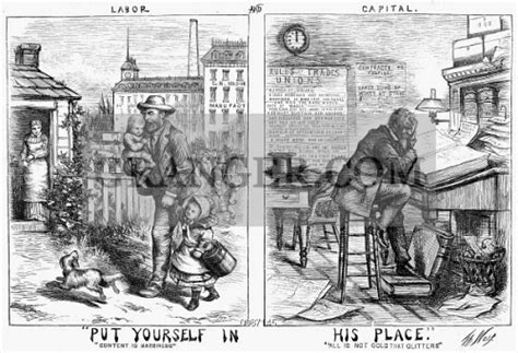 Image of NAST: LABOR & CAPITAL, 1871. - 'Put Yourself In His Place.' An Anti-labor Union Cartoon ...