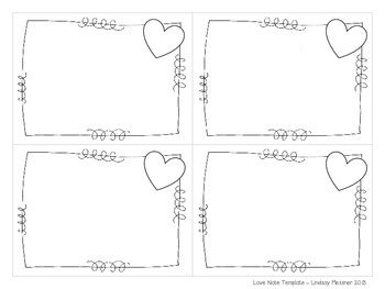 Love Note Template FREEBIE by Lindsay Messner | Teachers Pay Teachers