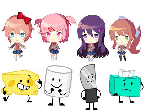 DDLC characters and their favourite inanimate insanity characters : r/DDLC