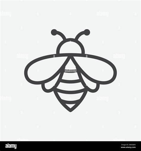 Honey Bee icon. Bee Symbol . Vector silhouette of a honey bee sign. Vector illustration Stock ...