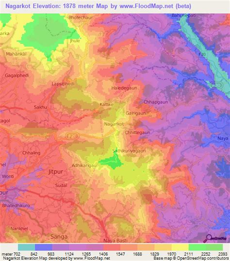 Elevation of Nagarkot,Nepal Elevation Map, Topography, Contour