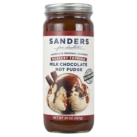 Sanders Hot Fudge (Sanders Milk Chocolate Hot Fudge Dessert Topping, 20 oz) (Pack of 12 ...