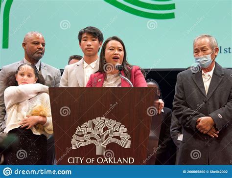 Newly Inaugurated Oakland Mayor Sheng Thao Speaking Editorial Image ...