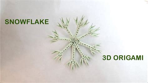 How to make a snowflake origami | 3d origami - YouTube