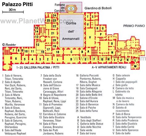 Palazzo Pitti in Florence - Floor plan map | Florence, Palace ...