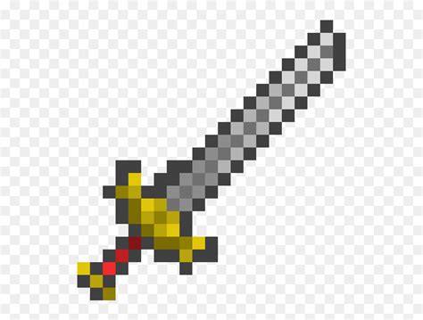 Minecraft Sword Pixel Art, HD Png Download - vhv