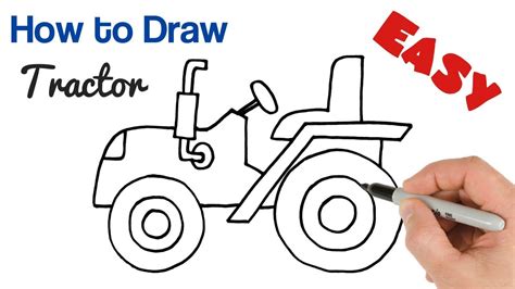 How to Draw a Tractor Easy for beginners Step by step - YouTube