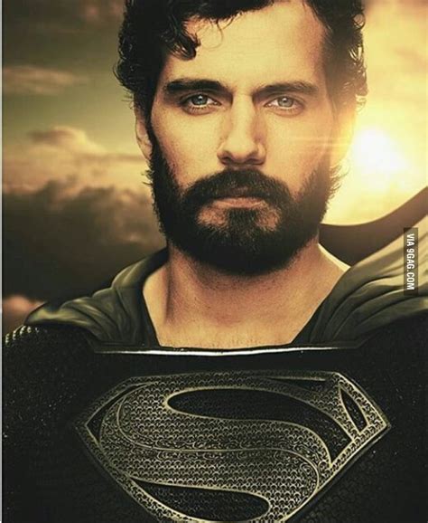 Superman in Justice League movie, black suit, beard and long hair - 9GAG