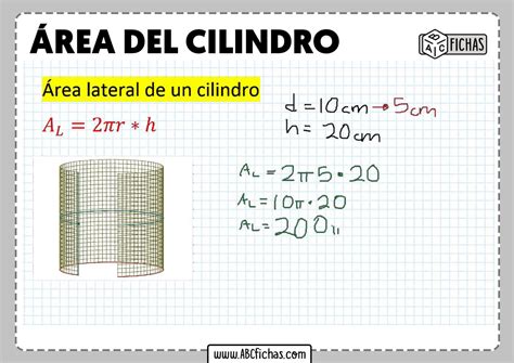 Formula area del cilindro - ABC Fichas