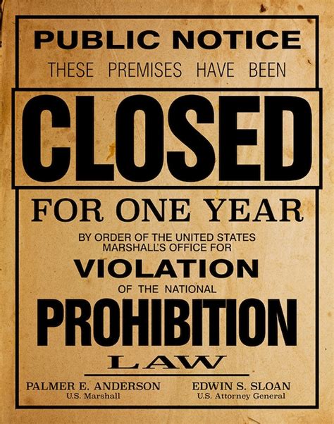 1920s Prohibition Posters