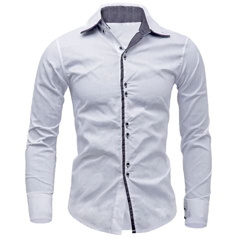 2016 new arrival men shirt formal business dress 10 colors slim fit casual shirts men long ...