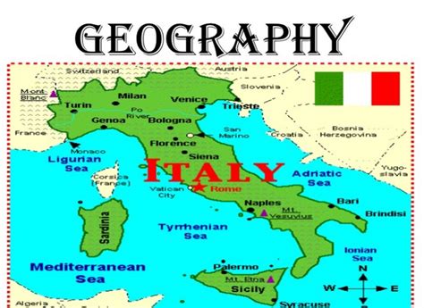 The Geography Map of Italy