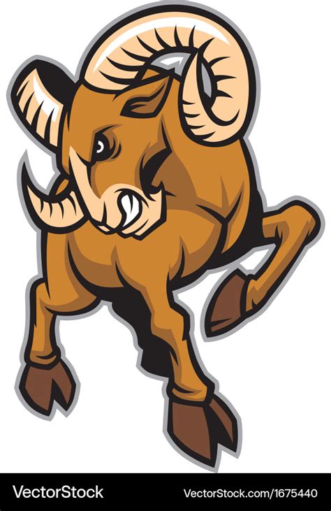 Rams mascot Royalty Free Vector Image - VectorStock