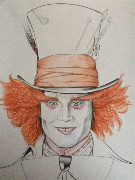 how to draw the mad hatter johnny depp - Google Search | Mad hatter drawing, Mad hatter, Mad ...