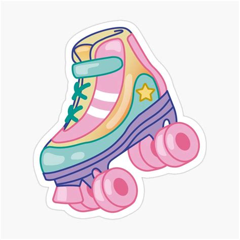 Roller Skate - Pink Aesthetic Sticker by GasparArts | Cute laptop stickers, Music stickers, Cute ...