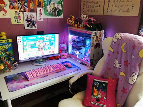 Amazing Pink Gamer Girl Room Aesthetic: 23+ Cute Ideas Of Kawaii Gaming ...