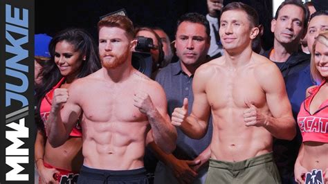 Canelo vs GGG weigh-in highlight - YouTube