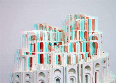 Tower of Babel Lego 3D | Boijmans Rotterdam anaglyph stereo … | Flickr