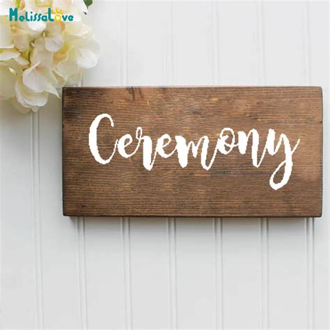 Ceremony Words Stickers for Wedding Rustic Wedding Decoration Decals 14 ...