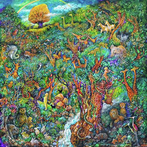 Garden Of Eden Painting by Bill Bell - Pixels