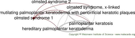 Olmsted Syndrome 1 disease: Malacards - Research Articles, Drugs, Genes, Clinical Trials