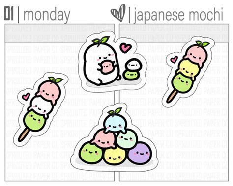 Japanese Mochi Stickers – Sprouted Paper Co