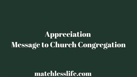 56 Thank You and Appreciation Message to Church Members For Support - matchlesslife.com