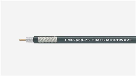 75 Ohm Low Loss Flexible LMR-600-75 Indoor/Outdoor Rated Coax Cable Double Shielded with Black ...