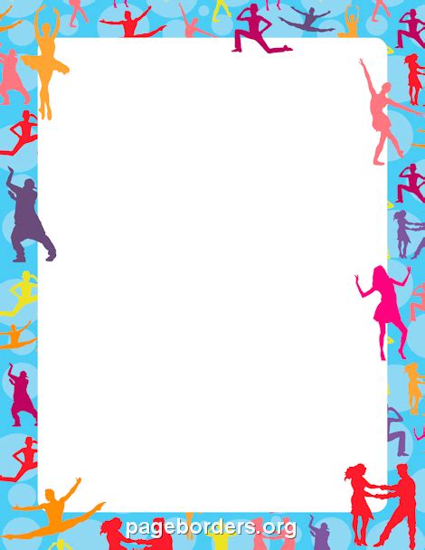 Dance Border: Clip Art, Page Border, and Vector Graphics