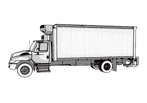 Premium Vector | Truck sketch white background vector