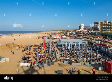 Scheveningen, The Hague, The Netherlands, beach bars and restaurants ...