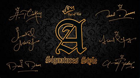 A Signature Style | Signature for A | Signature for Alphabet A | Signature for Name start with A ...