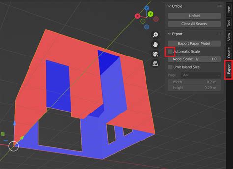 Export-Paper-Model-from-Blender による Meshの自動展開(平面化, Unfold, Unwrap ...