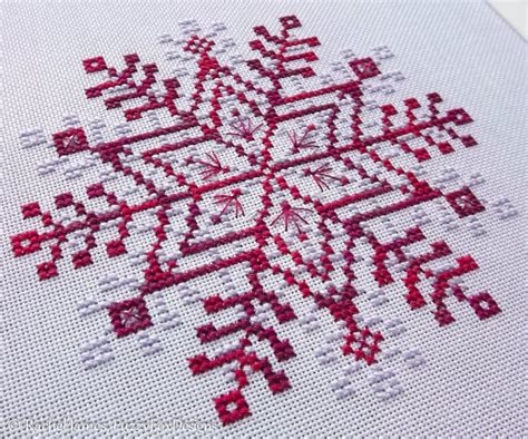 Variegated Snowflake Cross Stitch Pattern PDF Snowflake 3 - Etsy