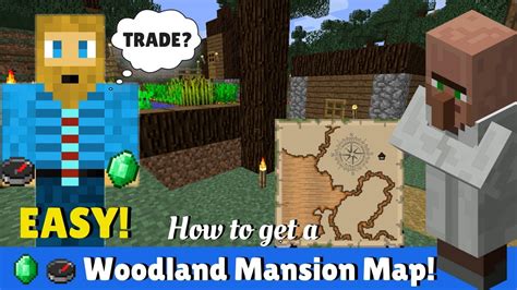 How To Get A Map To A Woodland Mansion - Minecraft - YouTube