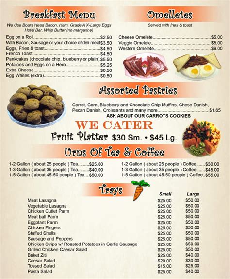 Carrot Top Pastries Menu, Menu for Carrot Top Pastries, Washington ...