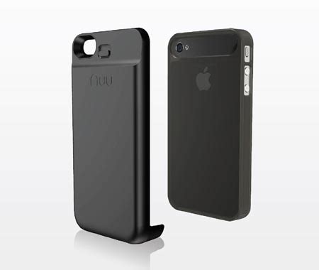 NUU ClickMate PowerPlus iPhone 4 Case with Interchangeable Backup Battery and Card Holder ...