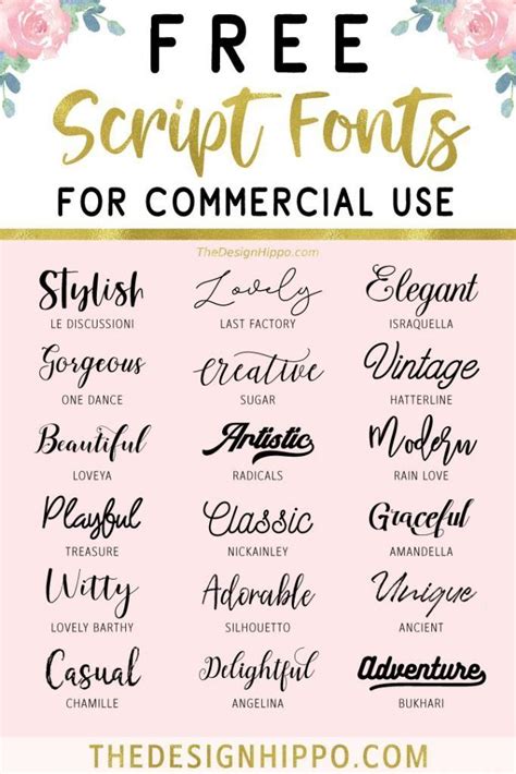 Looking for script fonts that are free for commercial use? I rounded up the best and FREE modern ...