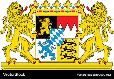 Coat of arms bavaria in germany Royalty Free Vector Image