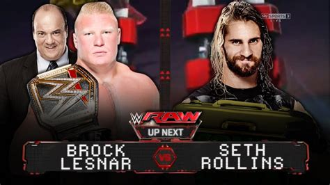 WWE Raw 2014 Brock Lesnar Vs Seth Rollins Full Match HD - YouTube