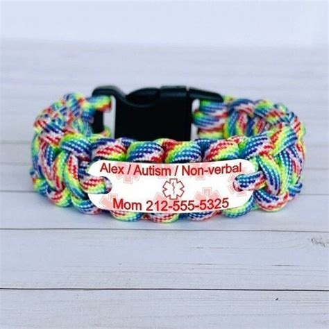 Personalized Autism Bracelet Kids Medical Alert Bracelet Autism Non ...